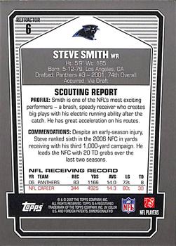 2007 Topps Draft Picks & Prospects - Chrome Black Refractors #6 Steve Smith Back