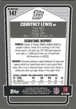 2007 Topps Draft Picks & Prospects - Chrome Black Refractors #147 Courtney Lewis Back
