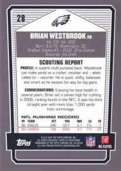 2007 Topps Draft Picks & Prospects - Chrome Bronze #28 Brian Westbrook Back