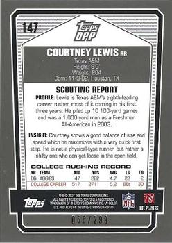 2007 Topps Draft Picks & Prospects - Chrome Silver #147 Courtney Lewis Back