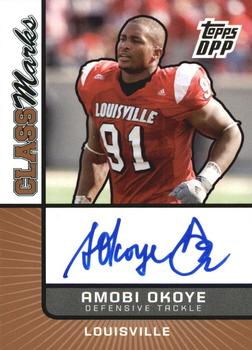 2007 Topps Draft Picks & Prospects - Class Marks Autographs #CM-AO Amobi Okoye Front