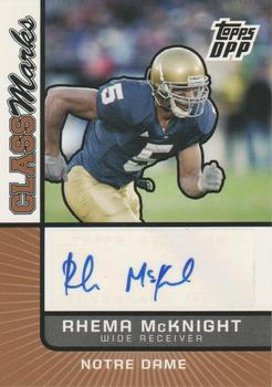 2007 Topps Draft Picks & Prospects - Class Marks Autographs #CM-RM Rhema McKnight Front