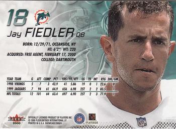 2000 Fleer Showcase #18 Jay Fiedler Back