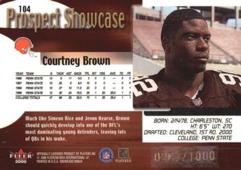 2000 Fleer Showcase #104 Courtney Brown Back