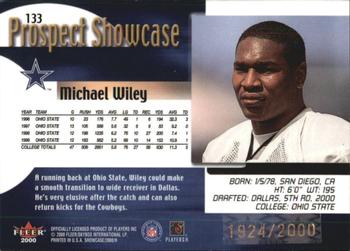 2000 Fleer Showcase #133 Michael Wiley Back