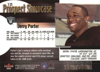 2000 Fleer Showcase #135 Jerry Porter Back