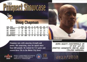 2000 Fleer Showcase #153 Doug Chapman Back