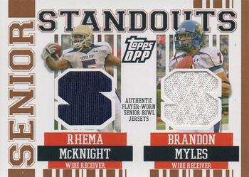 2007 Topps Draft Picks & Prospects - Senior Standout Jersey Combos #SSCR-MCM Rhema McKnight / Brandon Myles Front