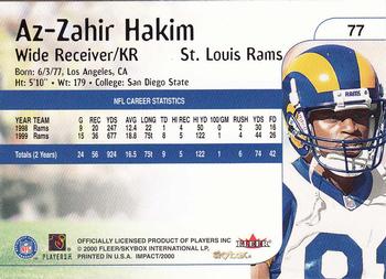 2000 Impact #77 Az-Zahir Hakim Back