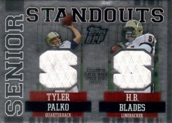 2007 Topps Draft Picks & Prospects - Senior Standout Jersey Combos Silver #SSCR-PB Tyler Palko / H.B. Blades Front