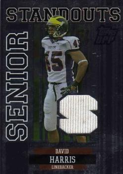 2007 Topps Draft Picks & Prospects - Senior Standout Jersey Silver #SS-DH David Harris Front