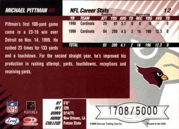 2000 Leaf Limited #12 Michael Pittman Back