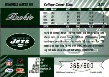 2000 Leaf Limited #301 Windrell Hayes Back