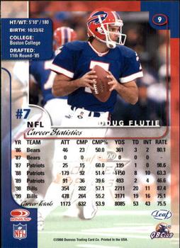 2000 Leaf Rookies & Stars #9 Doug Flutie Back