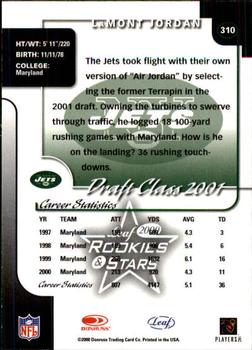 2000 Leaf Rookies & Stars #310 LaMont Jordan Back