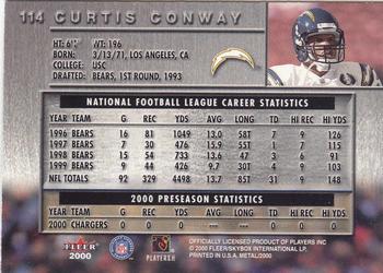 2000 Metal #114 Curtis Conway Back