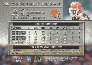 2000 Metal #295 Courtney Brown Back