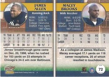 2000 Pacific #72 James Allen / Macey Brooks Back