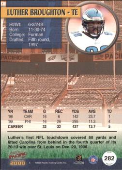 2000 Pacific #282 Luther Broughton Back