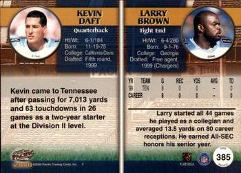 2000 Pacific #385 Kevin Daft / Larry Brown Back