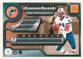 2000 Pacific Aurora #72 Damon Huard Back