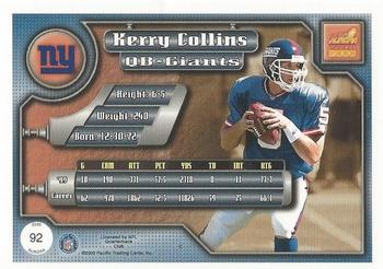 2000 Pacific Aurora #92 Kerry Collins Back