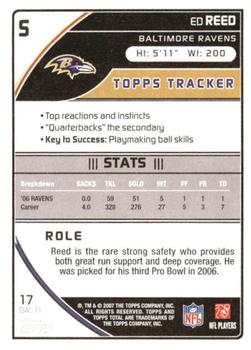 2007 Topps Total - 1st Edition Copper #17 Ed Reed Back