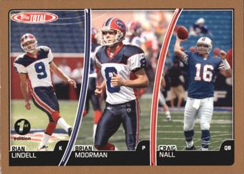 2007 Topps Total - 1st Edition Copper #19 Brian Moorman / Craig Nall / Rian Lindell Front