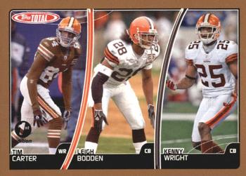 2007 Topps Total - 1st Edition Copper #22 Kenny Wright / Leigh Bodden / Tim Carter Front