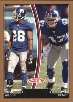 2007 Topps Total - 1st Edition Copper #63 Will Demps / Gibril Wilson Front