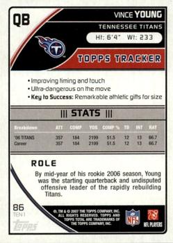 2007 Topps Total - 1st Edition Copper #86 Vince Young Back