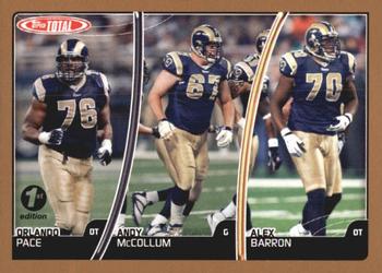 2007 Topps Total - 1st Edition Copper #87 Orlando Pace / Alex Barron / Andy McCollum Front