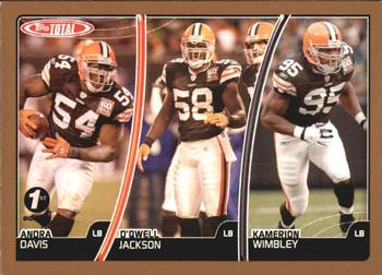 2007 Topps Total - 1st Edition Copper #110 Kamerion Wimbley / D'Qwell Jackson / Andra Davis Front