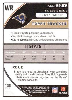 2007 Topps Total - 1st Edition Copper #168 Isaac Bruce Back