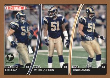 2007 Topps Total - 1st Edition Copper #171 Brandon Chillar / Pisa Tinoisamoa / Will Witherspoon Front