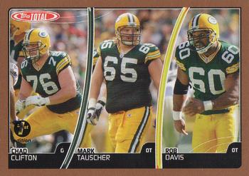 2007 Topps Total - 1st Edition Copper #299 Chad Clifton / Mark Tauscher / Rob Davis Front