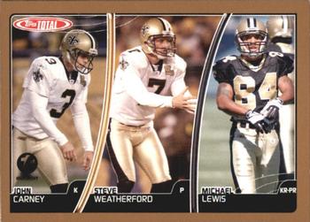 2007 Topps Total - 1st Edition Copper #407 Steve Weatherford / Michael Lewis / John Carney Front