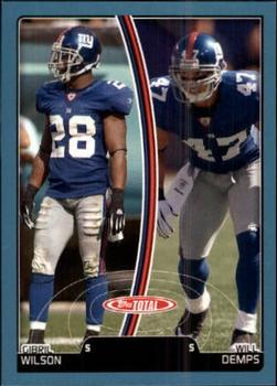 2007 Topps Total - Blue #63 Will Demps / Gibril Wilson Front