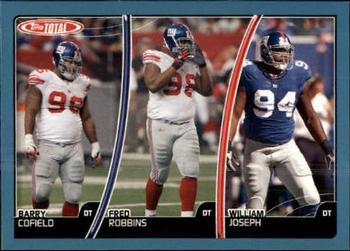 2007 Topps Total - Blue #65 William Joseph / Fred Robbins / Barry Cofield Front