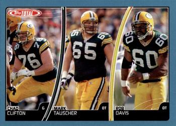 2007 Topps Total - Blue #299 Chad Clifton / Mark Tauscher / Rob Davis Front