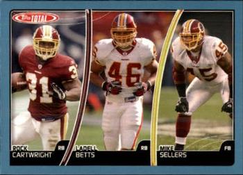 2007 Topps Total - Blue #364 Rock Cartwright / Ladell Betts / Mike Sellers Front