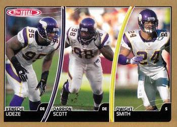 2007 Topps Total - Gold #228 Kenechi Udeze / Darrion Scott / Dwight Smith Front