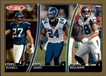 2007 Topps Total - Gold #256 Deon Grant / Brian Russell / Michael Boulware Front