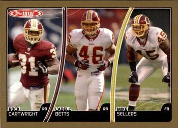 2007 Topps Total - Gold #364 Rock Cartwright / Ladell Betts / Mike Sellers Front