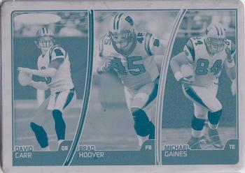 2007 Topps Total - Printing Plates Cyan #367 David Carr / Brad Hoover / Michael Gaines Front