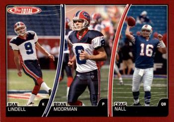 2007 Topps Total - Red #19 Brian Moorman / Craig Nall / Rian Lindell Front