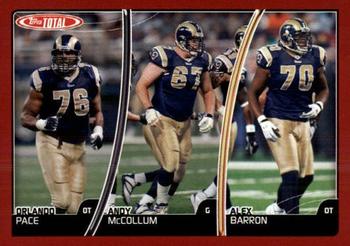 2007 Topps Total - Red #87 Orlando Pace / Alex Barron / Andy McCollum Front