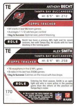 2007 Topps Total - Red #170 Alex Smith / Anthony Becht Back