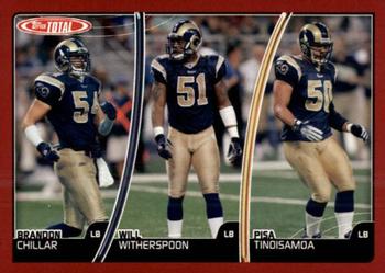 2007 Topps Total - Red #171 Brandon Chillar / Pisa Tinoisamoa / Will Witherspoon Front