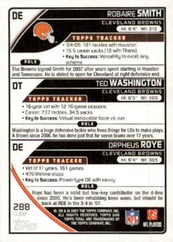 2007 Topps Total - Red #288 Orpheus Roye / Ted Washington / Robaire Smith Back